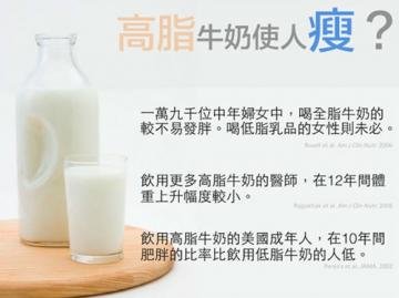 减重要吃低脂食物？喝全脂...