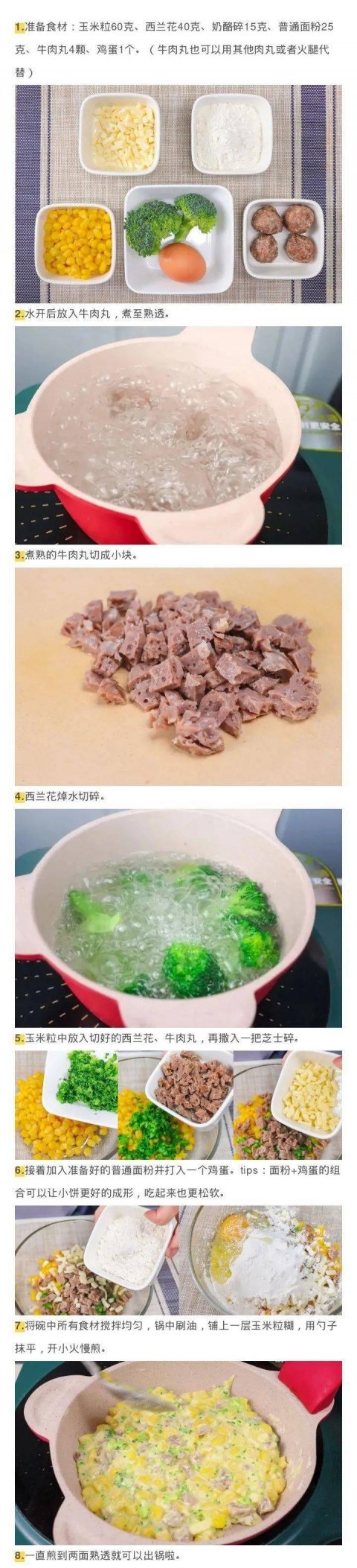 【肉丸玉米饼】它被称为“黄金早餐”！快手养胃易消化3