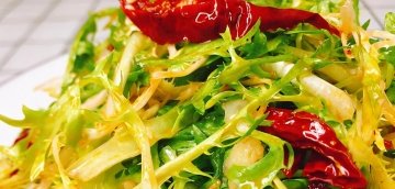 凉拌苦菊，解馋又解腻，清热解毒4
