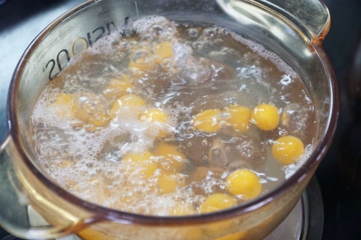 板栗和南瓜绝配的【酒酿香栗圆子汤】9