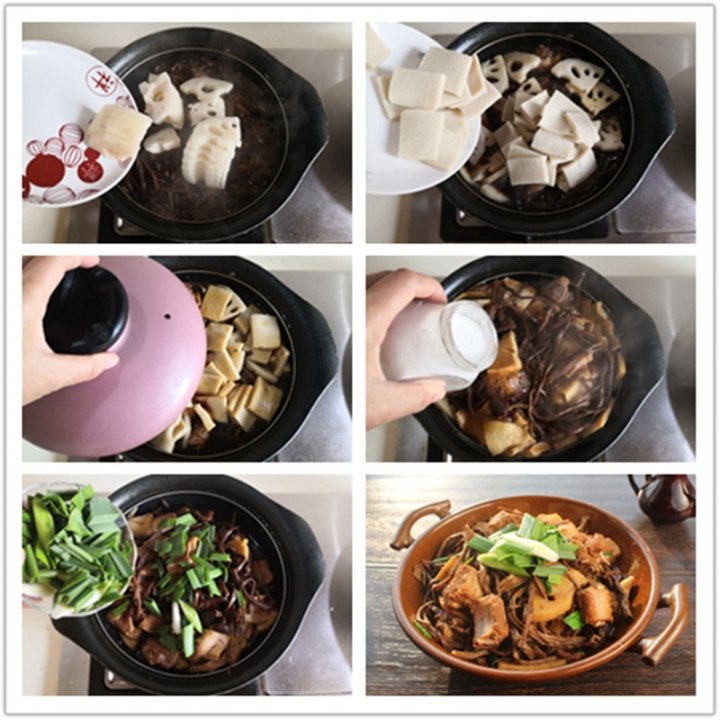 莲藕豆腐茶树菇烧排骨的做法-莲藕豆腐茶树菇烧排骨怎么做好吃5