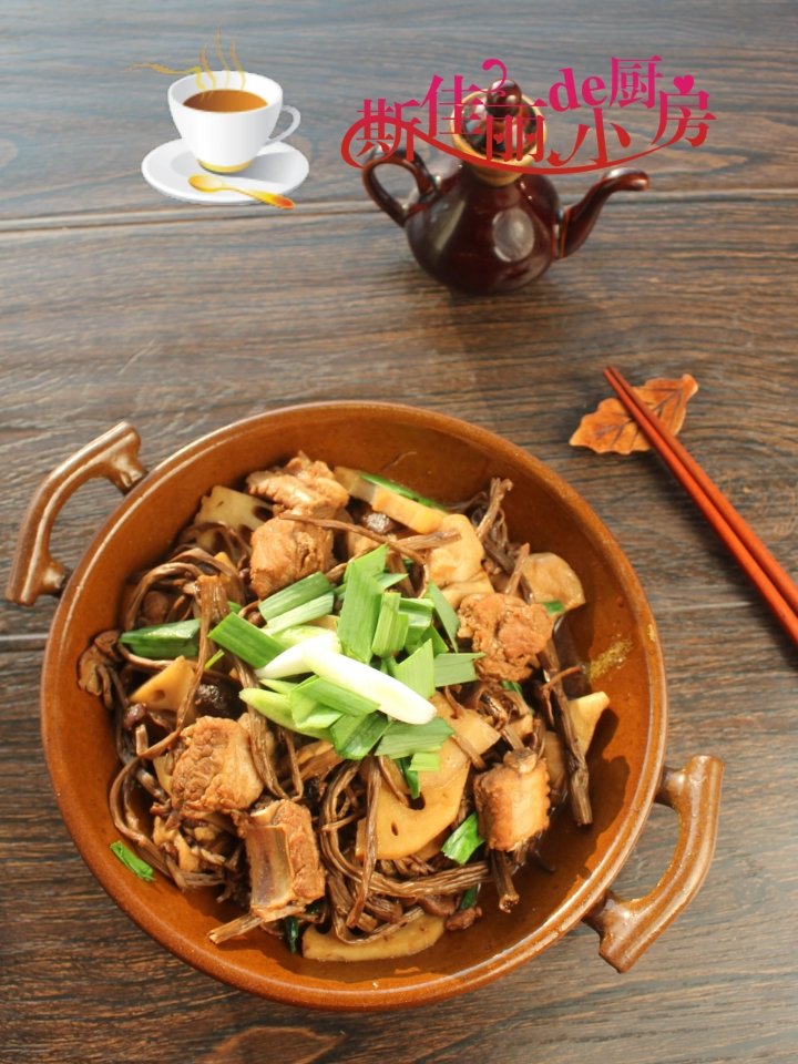 莲藕豆腐茶树菇烧排骨的做法-莲藕豆腐茶树菇烧排骨怎么做好吃6