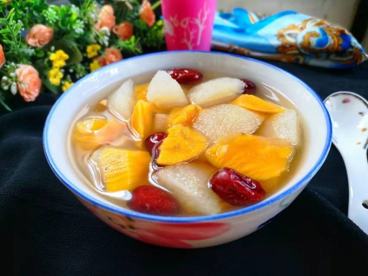 冬天干燥，多给家人喝【雪梨红薯汤】清甜润燥又好喝11